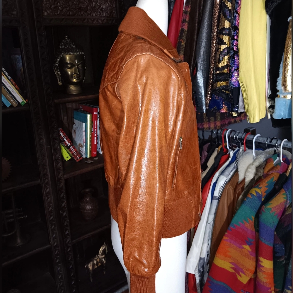 Early 00s American Basic Leather Jacket - image 6